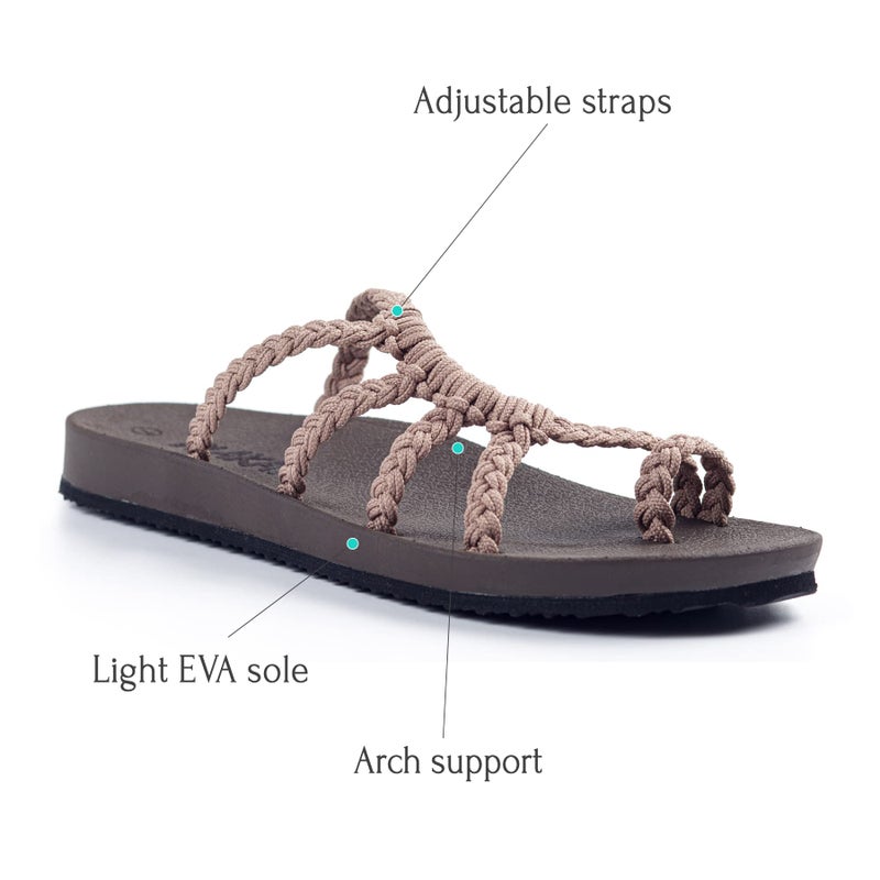 Plaka Relief Flip Flops for Women with Arch Support | Comfy Sandals for Women | Perfect for the Beach, Long Walks or Poolside | Reduces Heel & Back Pain | Brazilian Sand | Size 11 - Image 2